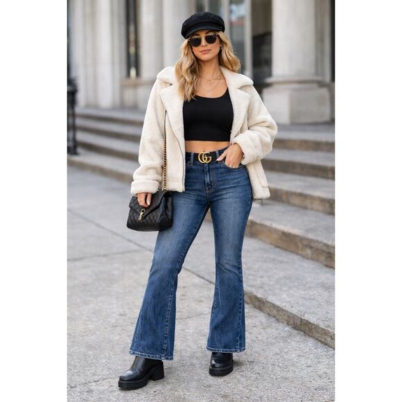 Levi Strauss Signature Womens 6 Mid Rise Bootcut Flare Jeans 31x32 Stretch Y2K - Picture 4 of 9